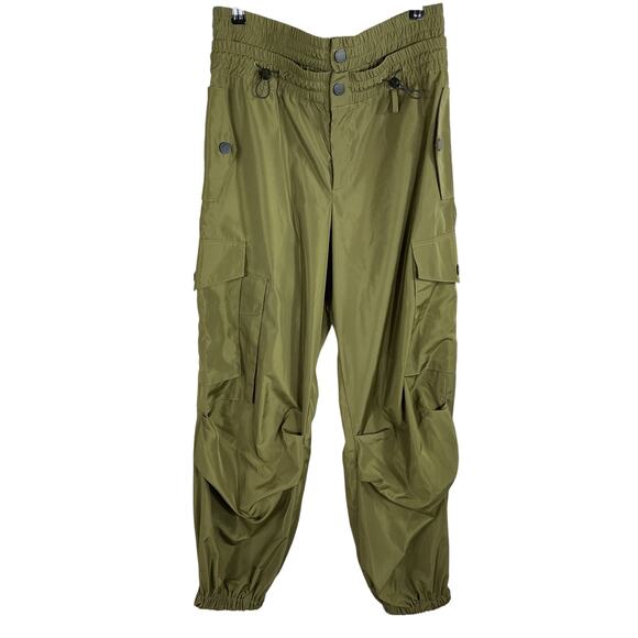 Monse 'Cargo' Green Parachute Pants Size 10 - Picture 2 of 4